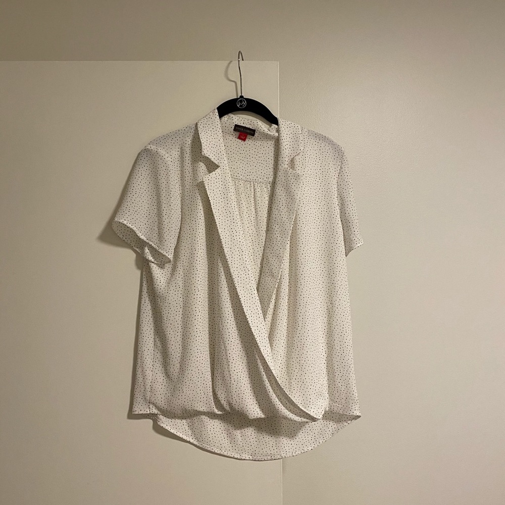 Vince white wrap blouse